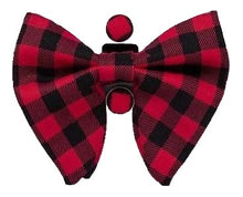 Load image into Gallery viewer, Buffalo Plaid Velvet Butterfly Bow Tie Box Set