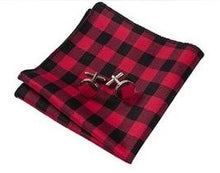 Load image into Gallery viewer, Buffalo Plaid Velvet Butterfly Bow Tie Box Set