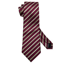 Load image into Gallery viewer, Deep Red Class Striped Tie Set