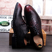 Load image into Gallery viewer, MC Wine Red Crocodile Oxfords