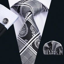 Load image into Gallery viewer, Black and White O.G. Geometric Tie Set