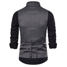 Load image into Gallery viewer, Gray O.G. Double Breasted Pin Striped Vest