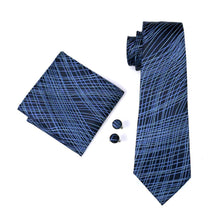 Load image into Gallery viewer, Royal Blue Geometric Tie Set