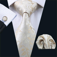 Load image into Gallery viewer, Beige Floral Tie Set
