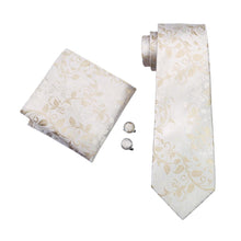 Load image into Gallery viewer, Beige Floral Tie Set