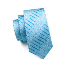 Load image into Gallery viewer, Ice Blue Striped Tie Set