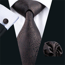 Load image into Gallery viewer, Brown Geometric Tie Set