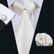 Load image into Gallery viewer, Ivory Floral Tie Set