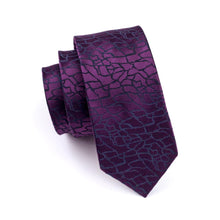 Load image into Gallery viewer, Purple Marble Geometric Tie Set