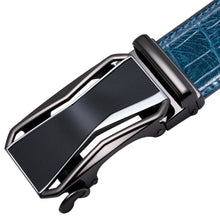 Load image into Gallery viewer, Blue Crocodile Auto Buckle Belt