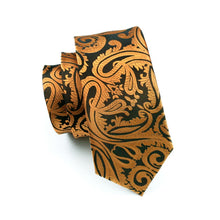 Load image into Gallery viewer, Golden Paisley Tie Set