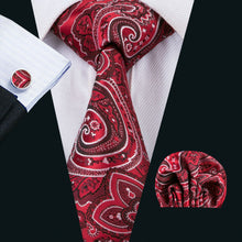 Load image into Gallery viewer, Red OG Paisley Tie Set