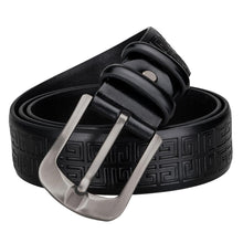 Load image into Gallery viewer, Black Maze Leather Belt
