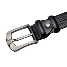 Load image into Gallery viewer, Black Maze Leather Belt